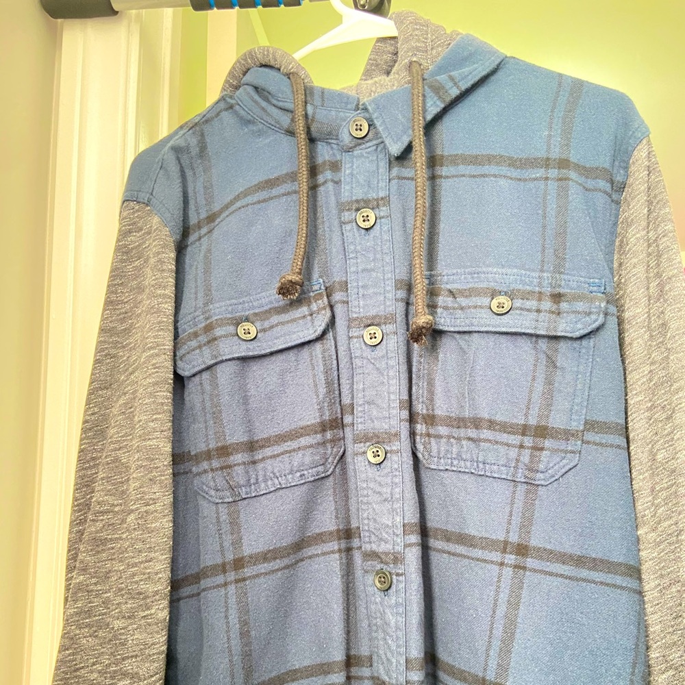 Hollister flannel hoodie